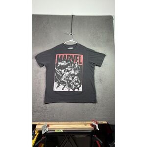 Marvel Shirt Mens 2XL Black Graphic Superhero Comic‎ Book T-Shirt Tee Avengers